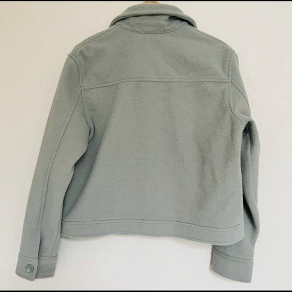 NEW Anthro JOIE Sz L flannel green jacket shacket shirt - Picture 4 of 6